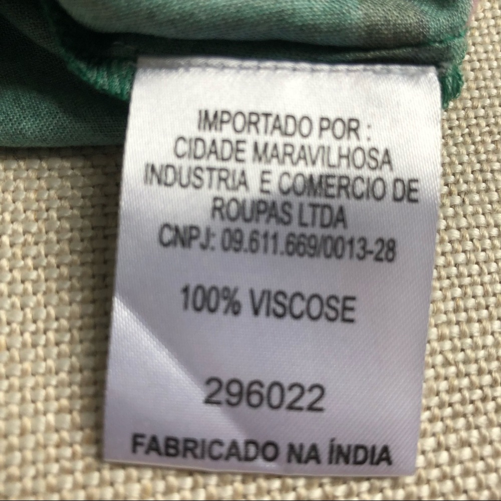 Farm Rio Mini Dress Green Spaghetti Straps Summer US S - Picture 10 of 10